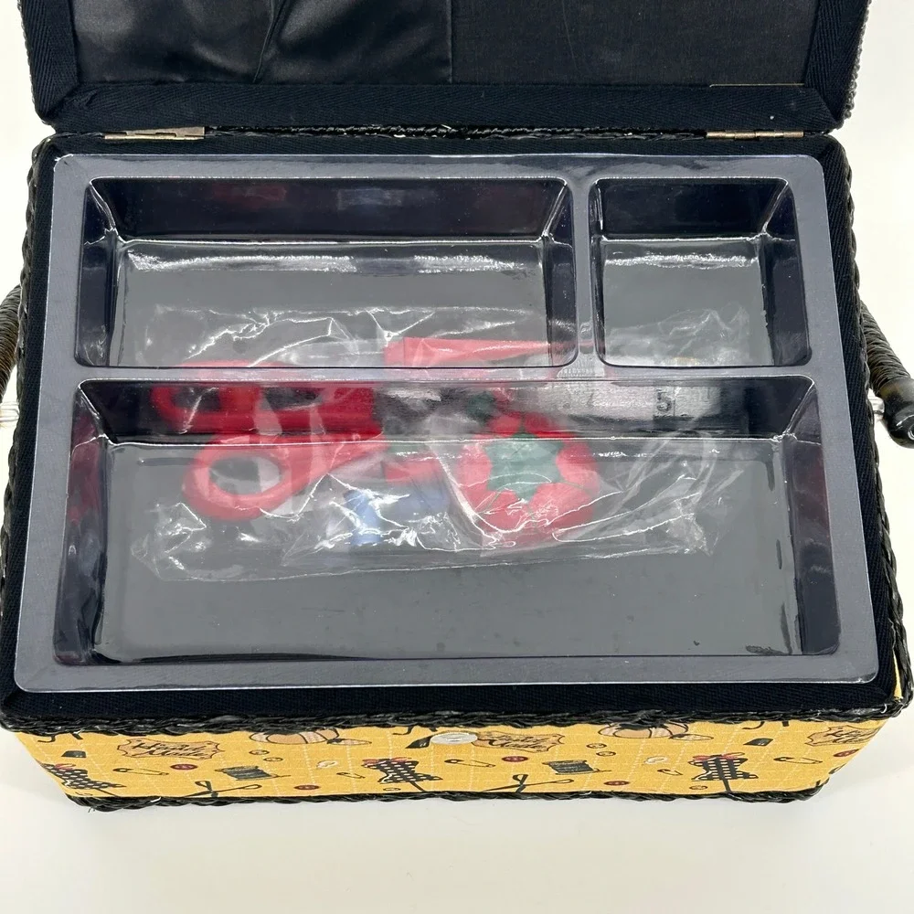 Dyno Sewing Craft Basket Handle Yellow Black Fabric Wicker Trim‎ Accessories NEW